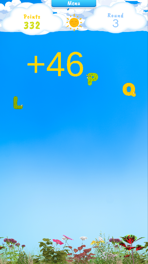 Zrzut ekranu z gry Falling Letters